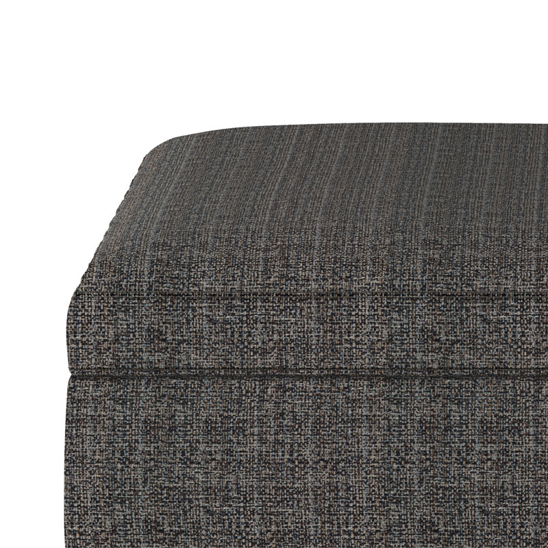 Owen Mid Century Ebony Square Storage Ottoman