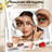 16'' LED Lighted Vanity Mirror with 10X Magnifying Lens, 360° Adjustable Desktop Makeup Mirror with 3 Color Lighting Modes and Touch Dimming