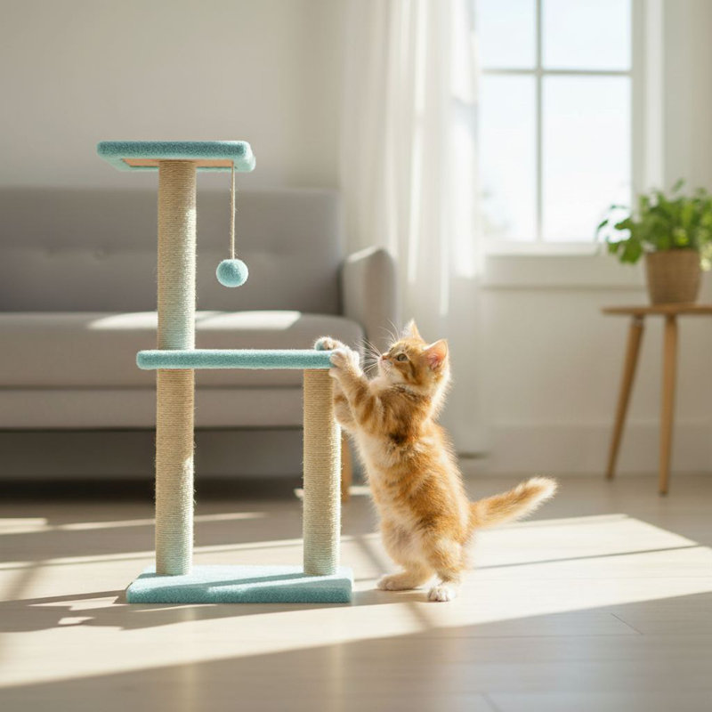 Grattoir pour chat, Turquoise