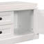 Banc de rangement avec 2 tiroirs et 2 armoires, banc à chaussures avec coussin amovible pour le salon, entrée (blanc)-1617274716