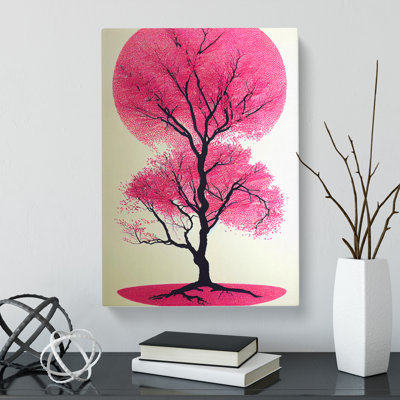 Cherry Blossom Tree Geo - Wrapped Canvas