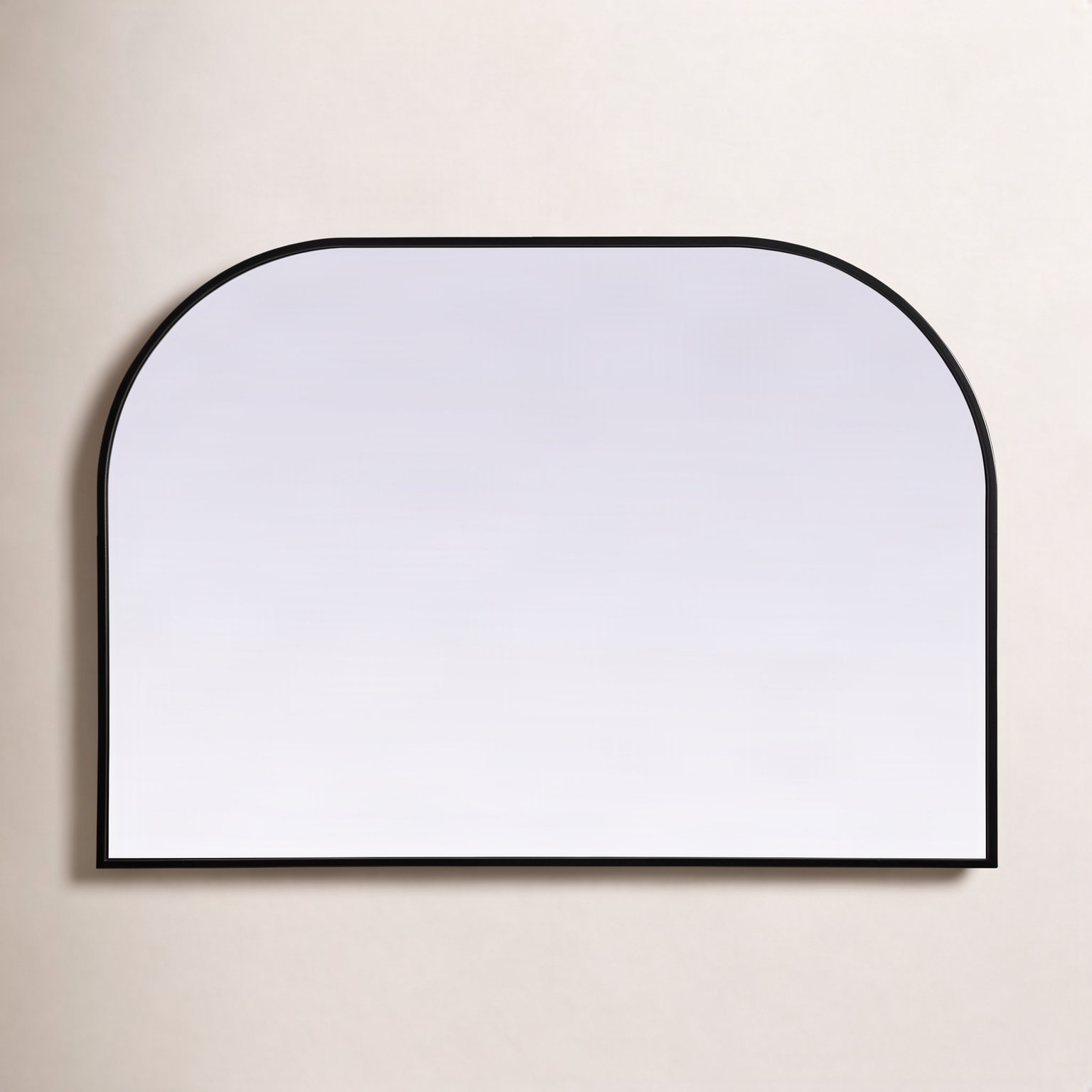 Sabine Metal Wide Arch Wall Mirror, 24" x 39", Black