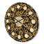 Horloge murale en bois doré et noir tourbillon II - Mid-Century-63891354