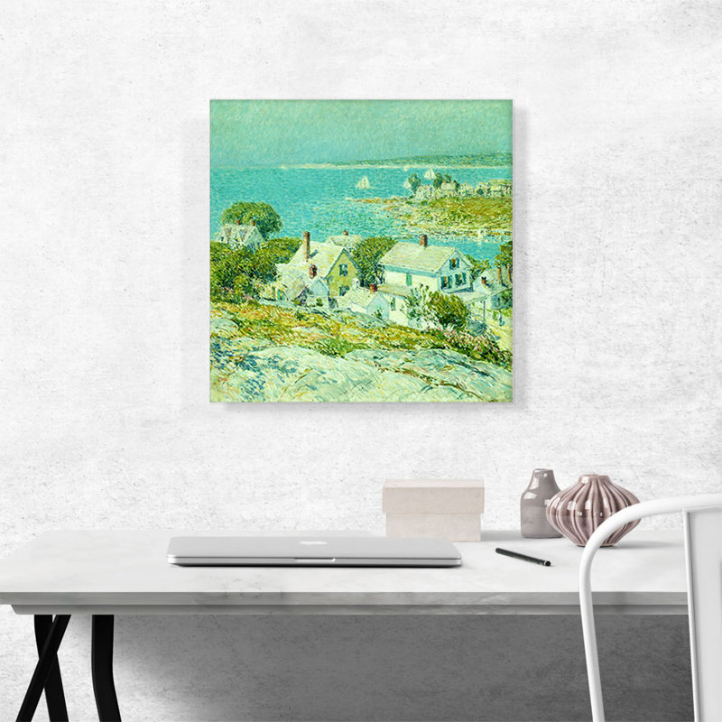 «New England Headlands 1889» par Childe Hassam, peinture sur toile tendue, H 18 po x l 18 po x P 0,75 po