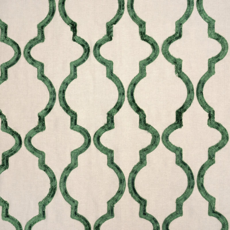 Bella - Crewel Embroidery Curtains, Green