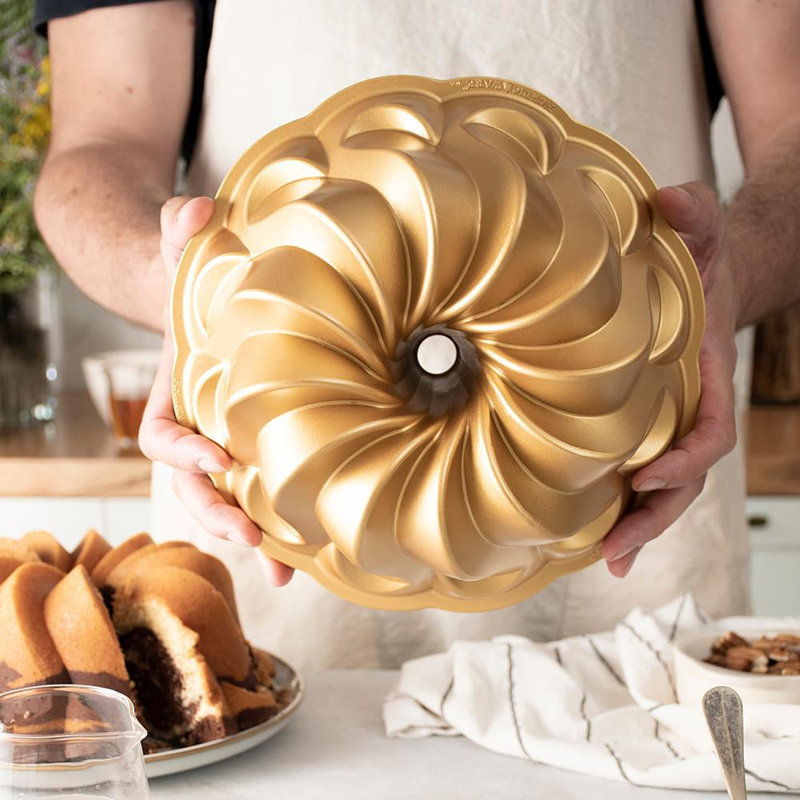 Nordic Ware Pirouette fluted cake pan, Gold