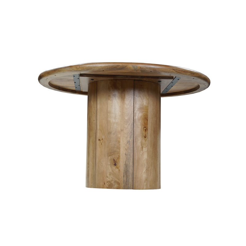48" Round Solid Wood Dining Table, Natural