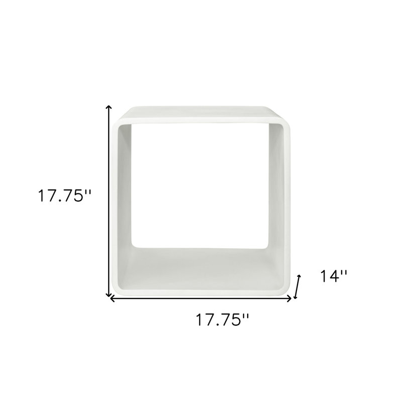 18" Open Geo Cube Display Bookcase, White