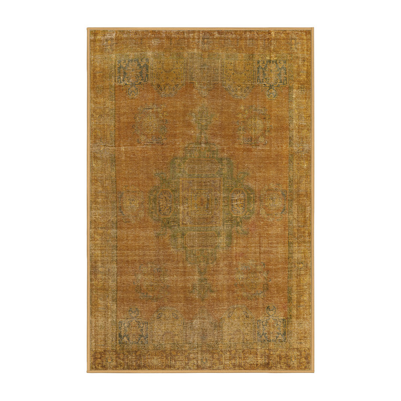 Tapis 100% moderne de style Mid-Century 2236 lavable à la machine, Rectangle 5 pi x 8 pi
