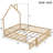 Wood Waterloo Size House Platform Bed With Guardrail-2097764758