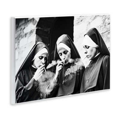 Plaque murale "Les Nonnes qui fument", design par Decent Exposures