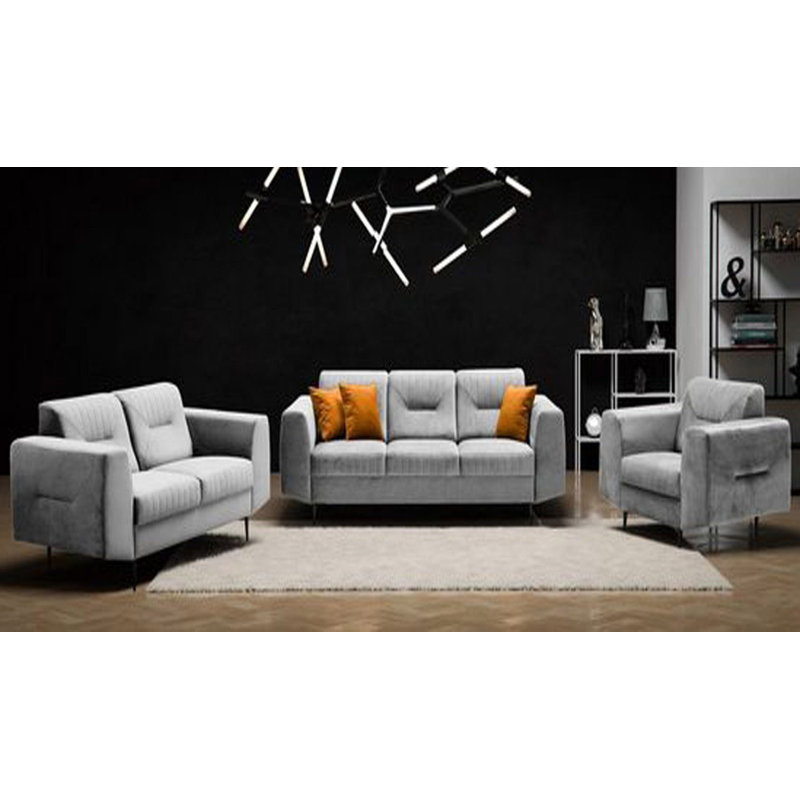 Bedrie 3 - Piece Living Room Set, Black, Dark Grey