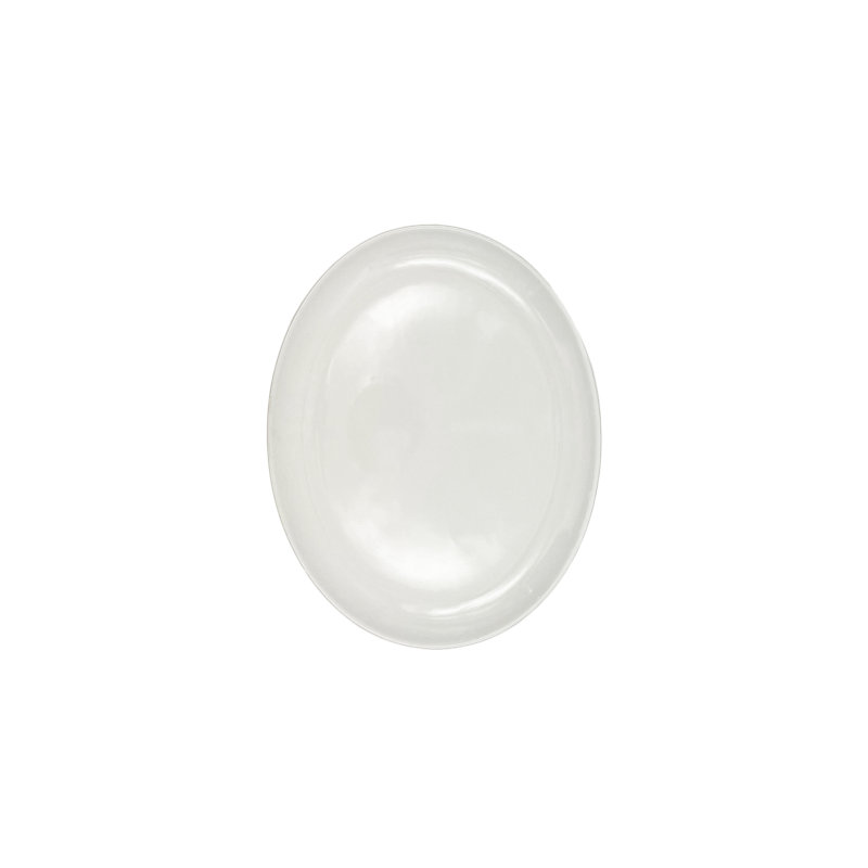 Canvas Home Shell Bisque Porcelain Medium Oval Serving Platter, White