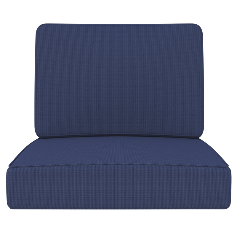 Outdoor Deep Seat Cushion, 25 x 25.5 x 5 Inch High-Density Foam Patio Chair Cushion with Water-Repellent & UV-Resistant Cover, Tear-Resistant Seat & Back Replacement Cushion for Chairs, Sofas