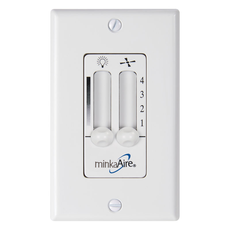 Minka Aire 4 Speed Wall Fan Control In White Finish