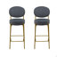 Ensemble de 2 tabourets de bar rembourrés en velours-2049871642
