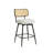 Swivel Upholstered Counter Stools With Rattan Back-970377916-970377907
