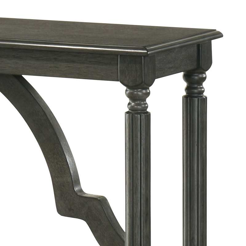 Console en bois massif 45,9 po Allanton, Chêne gris foncé