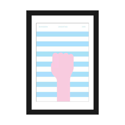 «Maradona, Argentine» par Nick Barclay, reproduction d'art numérique sur toile tendue avec châssis