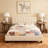 19.69" Round Wood Nightstand, Farmhouse Bedside Table For Bedroom-123245236