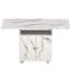 Table de bureau pliante en marbre blanc, 47 po avec armoire de rangement, espace de rangement pour table basse de bureau, design, salle familiale polyvalente