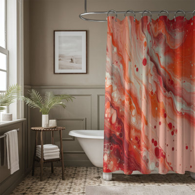 Rideau de douche 1 pièce Flirl Marble Swirls