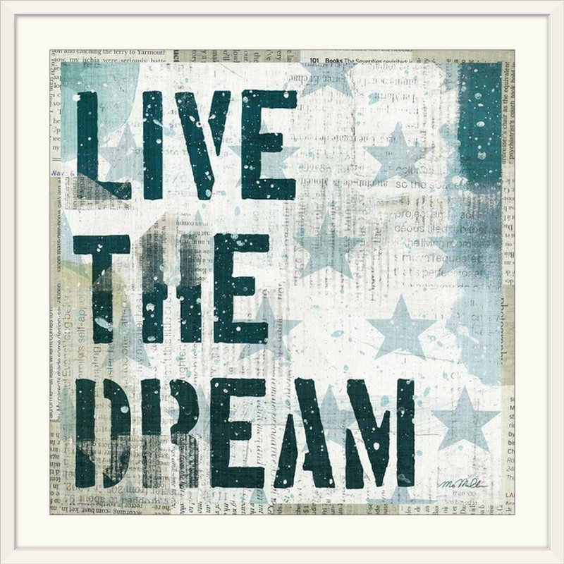 « i » par michael mullan, art textuel American Dream, Cadre blanc, H 38 po x l 38 po x P 1 po