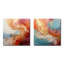 Or rose mirage du désert en spirale - ensemble de 2 collages carrés abstraits en spirale-629383313-629383341