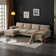 Camel Colour Chenier Combination Sofa