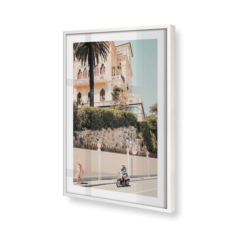 Imprimé bord de mer, Cadre opaque blanc, H 21 po x l 17 po x P 1,25 po