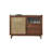 39.37"Brown Solid Wood Rectangular Woven Rattan Sliding Door Side Cabinet-948442328