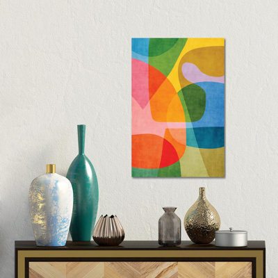 Colorful Bright Organic Shapes Wall Art - Wall Art Print - Wrapped Canvas