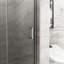 Porte de douche en verre 34 po x 72 po. Balançoire pivotante transparente 1/4 de pouce trempée. Pliable, contemporain. Résistant à la rouille et à la corrosion. Scellants imperméables. Système à 180 °. Installation de chaque côté de la porte 72 po. Finition. Pliable