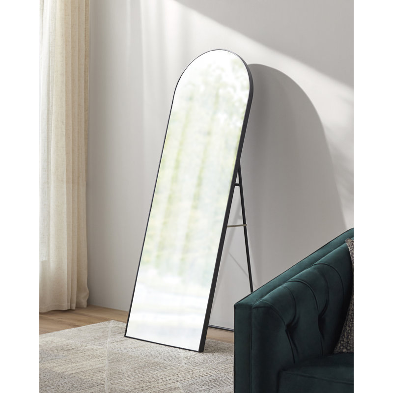 Miroir mural pour salle de bain Norby, Noir, 65 po x 22 po