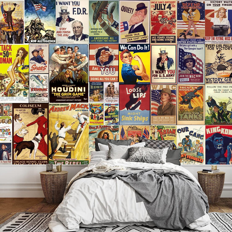 Murale à peindre American Posters, L 66 po x l 96 po