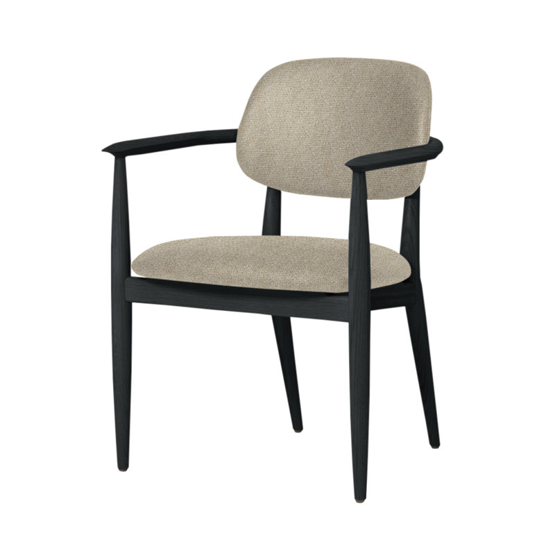 Chaise Slow de Space Copenhagen, Chêne gris, Lin principal MLF20
