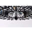 Justina 2-Light Antique Black Glass Prism Flush Mount