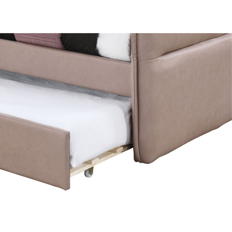 Lit de jour avec couchette en rose cendré, Mauve