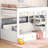 Space Saving White Bunk Bed With Storage: Staircase, Bedside Table, 3 Drawers - Build Quality Storage Facilities: & Functional-1894730117