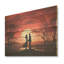 Couple romantique rouge amoureux au lever du soleil - Paysage romantique sur bois-1773048881