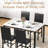 5-Piece Dining Table Set with 4 Velvet Uphosltered Dining Chairs, Rectangular  Faux Marble Kitchen Table Set, Modern Dining Table and Chairs Set for Kitchen, Dining Room,  Space-Saving-1302089286