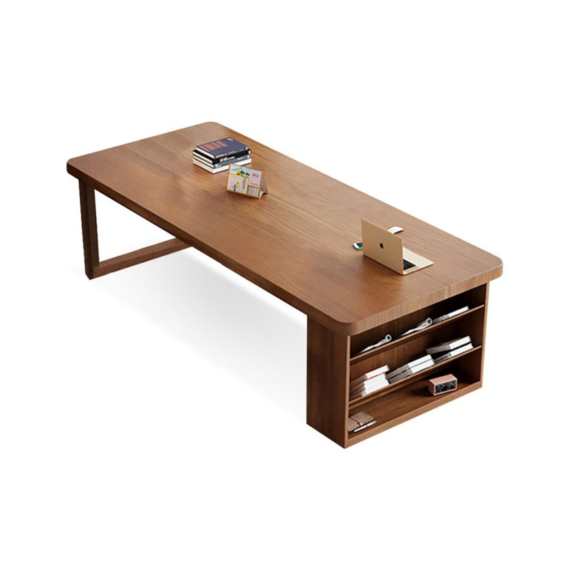 Walnut Rectangular Solid Wood Executive desk, 29.53" H x 78.74" W x 31.5" D