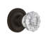 Clear Crystal Interior Mortise Door Knob with Rope Rosette-1251677774