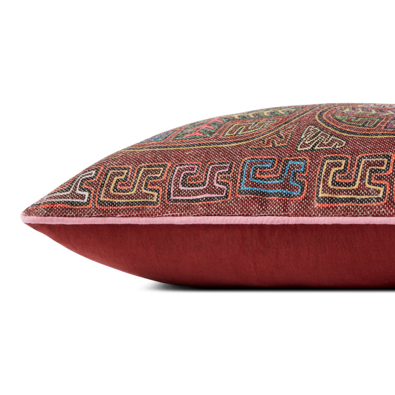 Abstract Throw Pillow, Down Blend, 22" H x 22" W x 6" D