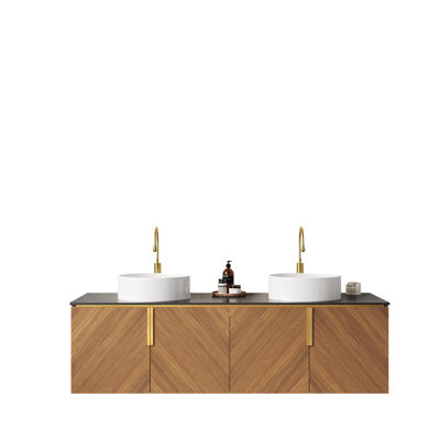 Meuble-lavabo mural 60 po avec lavabo en céramique