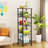 5-Tier Rolling Kitchen Organizer With Slide-Out Baskets And Wood Top For Efficient Pantry Storage