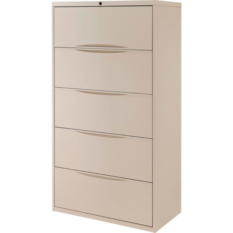 36'' Wide Putty Steel 5-Drawer File Cabinet