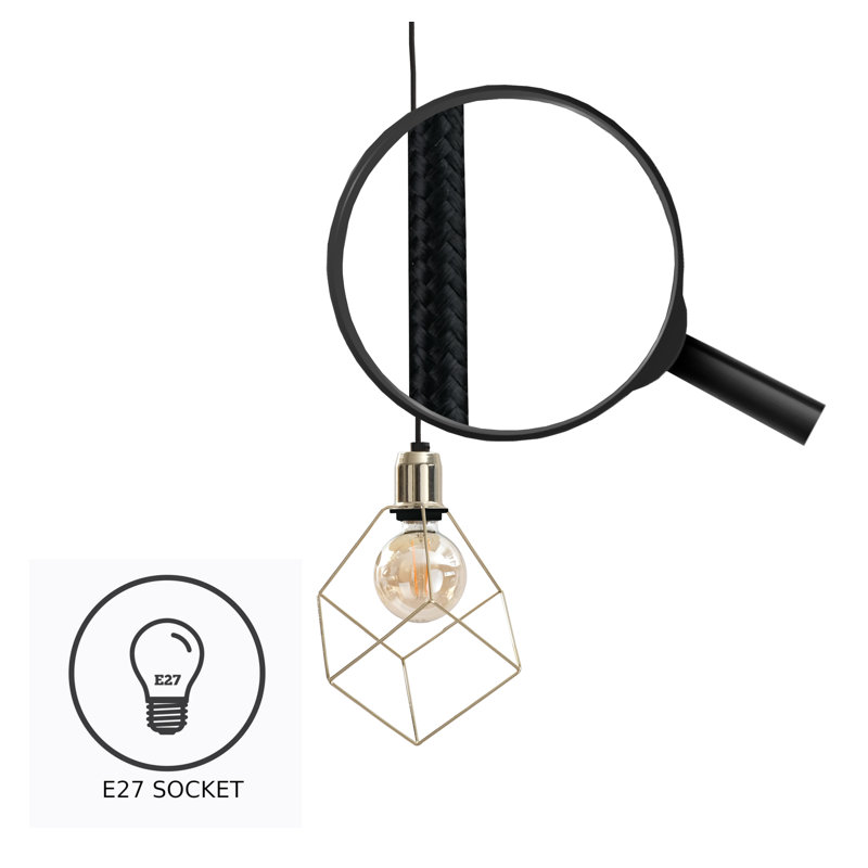 Bohannon 3 - Light Gold Geometric Pendant