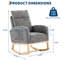Chaise berçante rembourrée Modern