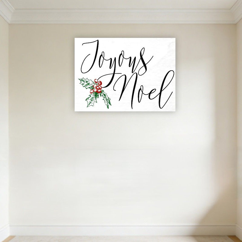 Joyeuse fête de Noël, art mural non encadré, L 24 po x l 36 po